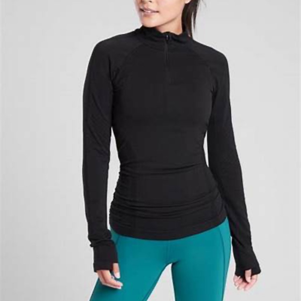 Athleta Speedlight Black Half Zip XS